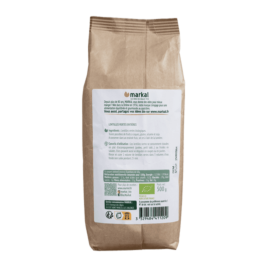 MARKAL -- Lentilles vertes 500g