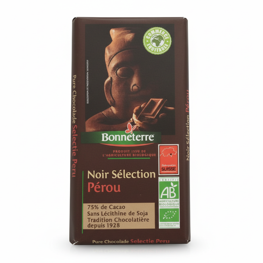 Chocolat noir perou 75% 80g