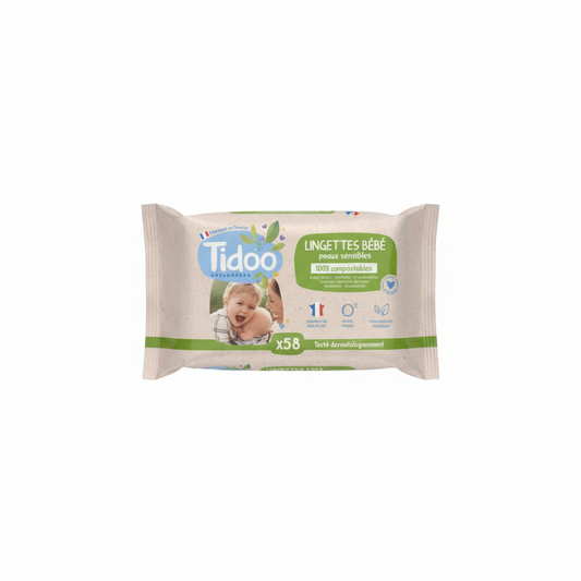 TIDOO BABY CARE -- Lingette bebe compostable au calendula